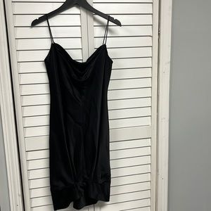 Size 6 black satin dress